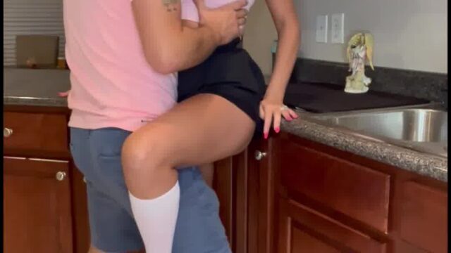 Brandybilly fucking with BF in kitchen – Sex Tape Leaked