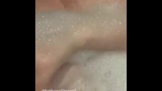 Bethany Lily April Topless Huge Tits Bath Video